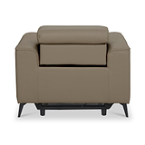 Radford Leather Dual Power Recliner Armchair Taupe from Roseland Furniture