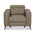 Radford Leather Dual Power Recliner Armchair Taupe from Roseland Furniture