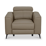 Radford Leather Dual Power Recliner Armchair Taupe from Roseland Furniture