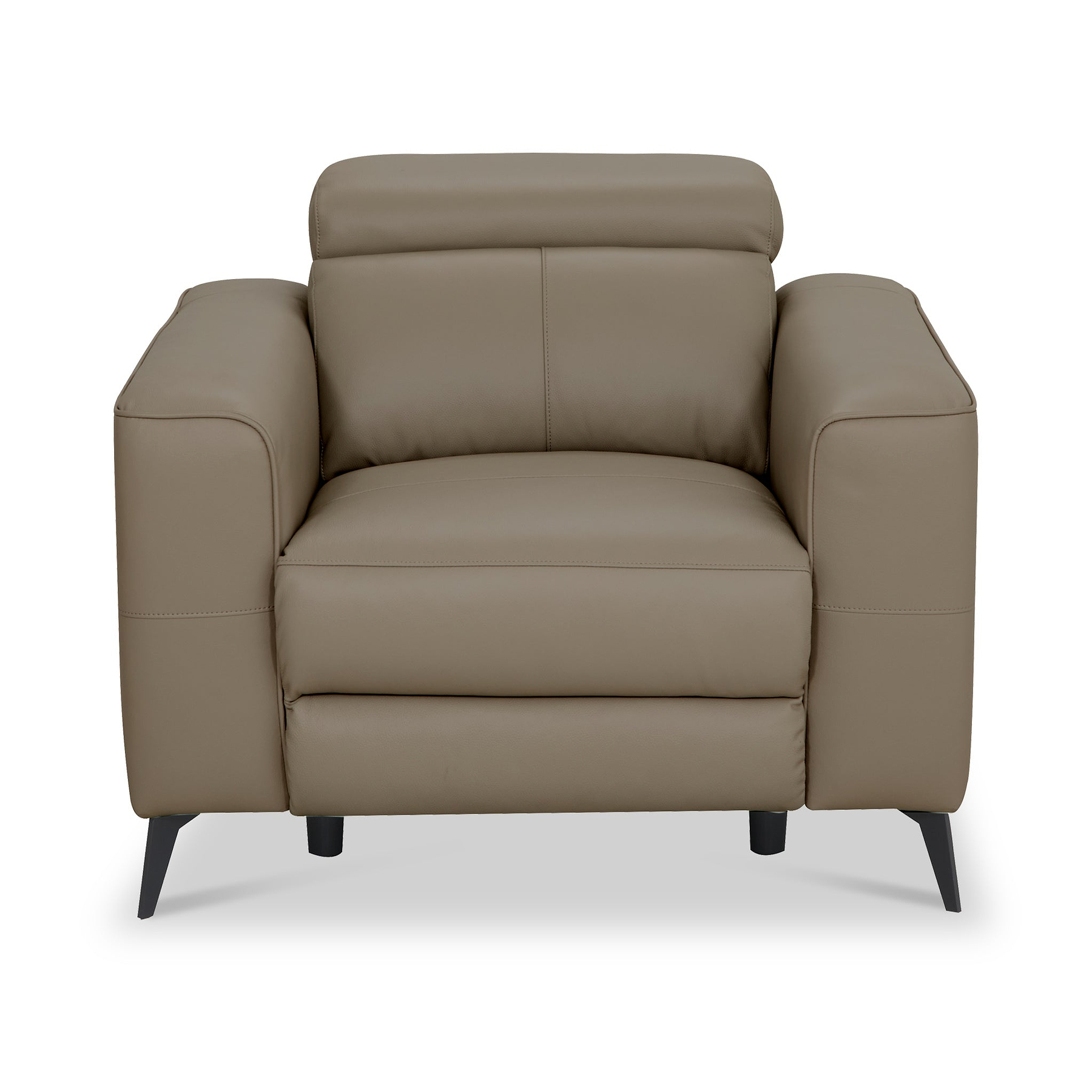 Radford Leather Dual Power Recliner Armchair Taupe from Roseland Furniture