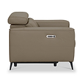 Radford Leather Dual Power Recliner Armchair Taupe from Roseland Furniture