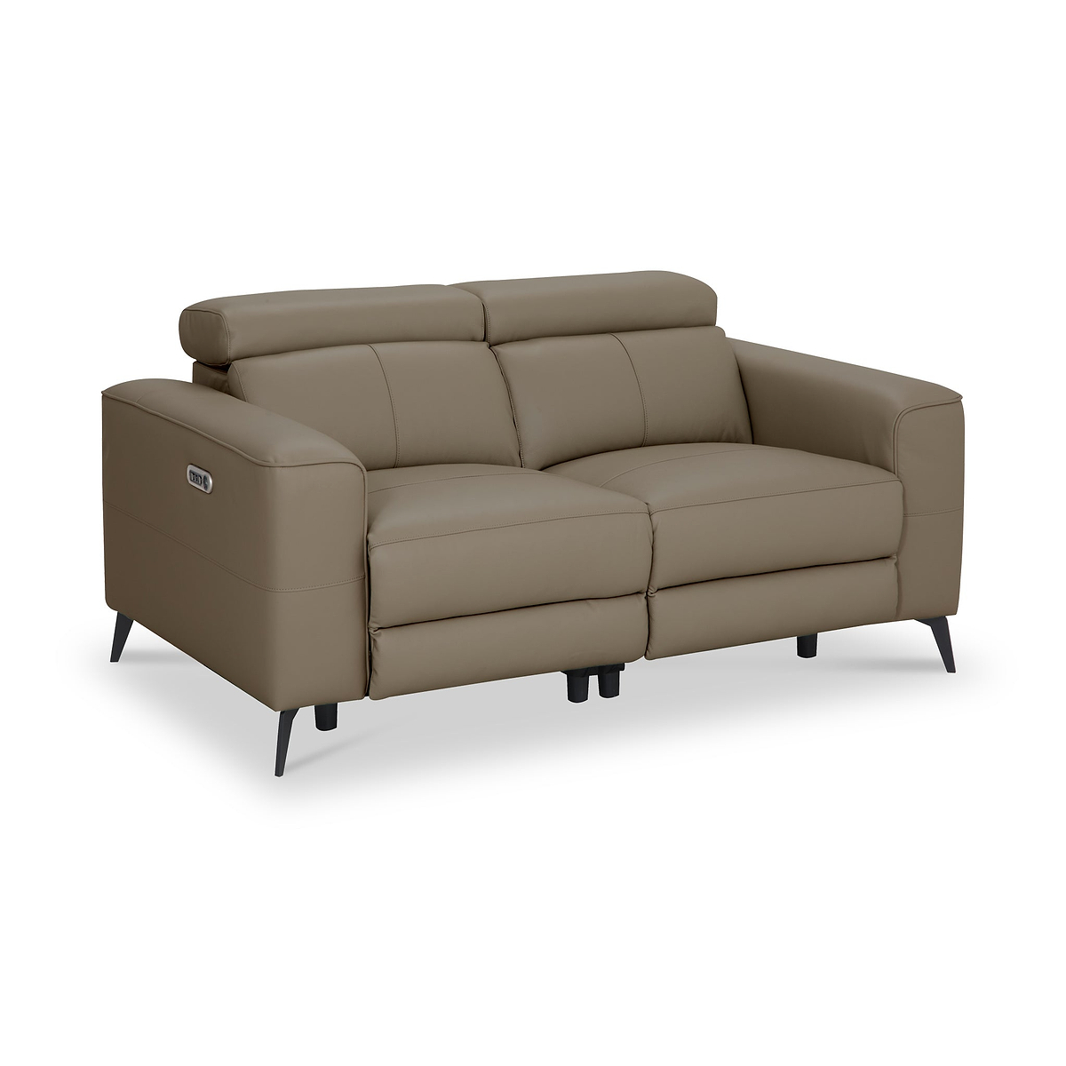 Radford Leather Dual Power Recliner 2 Seater Sofa Taupe from Roseland Furniture