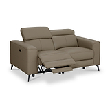 Radford Leather Dual Power Recliner 2 Seater Sofa Taupe from Roseland Furniture