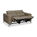 Radford Leather Dual Power Recliner 2 Seater Sofa Taupe from Roseland Furniture