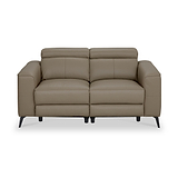 Radford Leather Dual Power Recliner 2 Seater Sofa Taupe from Roseland Furniture