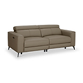 Radford Leather Dual Power Recliner 3 Seater Sofa Taupe from Roseland Furniture