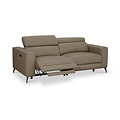 Radford Leather Dual Power Recliner 3 Seater Sofa Taupe from Roseland Furniture