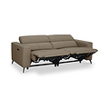 Radford Leather Dual Power Recliner 3 Seater Sofa Taupe from Roseland Furniture
