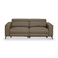 Radford Leather Dual Power Recliner 3 Seater Sofa Taupe from Roseland Furniture