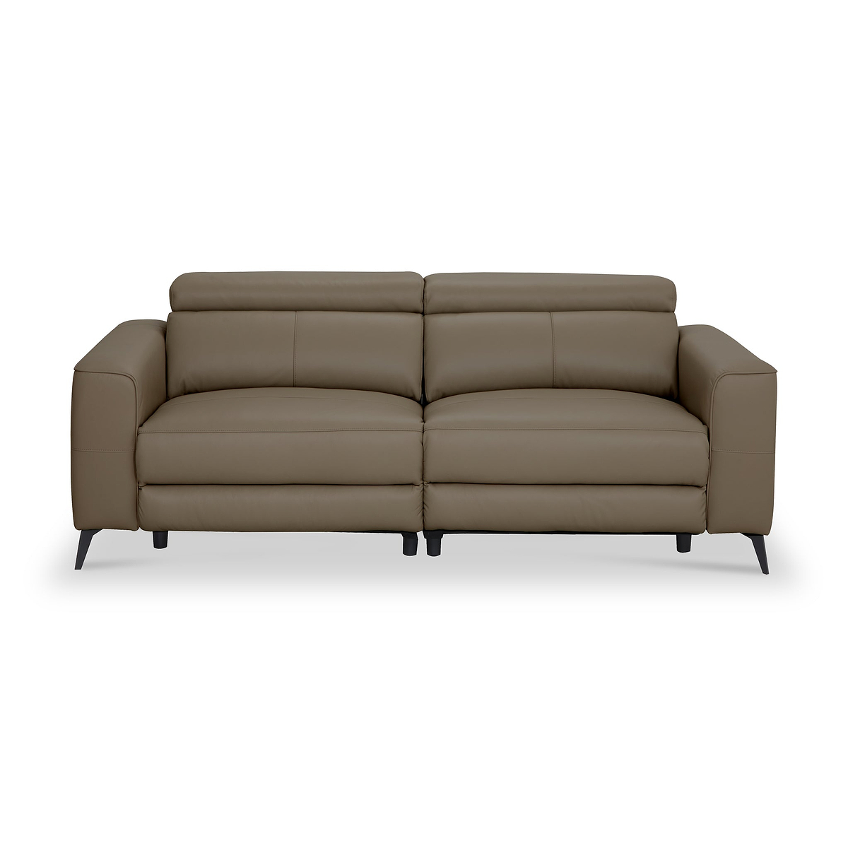 Radford Leather Dual Power Recliner 3 Seater Sofa Taupe from Roseland Furniture