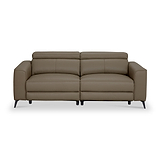 Radford Leather Dual Power Recliner 3 Seater Sofa Taupe from Roseland Furniture