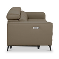 Radford Leather Dual Power Recliner 3 Seater Sofa Taupe from Roseland Furniture