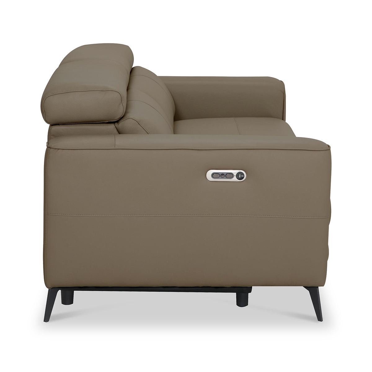 Radford Leather Dual Power Recliner 3 Seater Sofa Taupe from Roseland Furniture