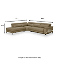 Radford Leather Power Recling Corner Chaise Sofa LHF Taupe from Roseland Furniture