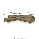 Radford Leather Power Recling Corner Chaise Sofa LHF Taupe from Roseland Furniture
