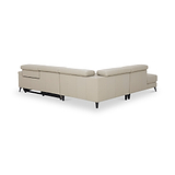 Radford Leather Power Reclining Corner Chaise Sofa LHF Frost Grey from Roseland Furniture
