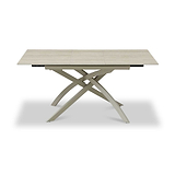 Nova Sintered Stone 120-160cm Ext Dining Table Trav Effect from Roseland Furniture