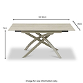 Nova Sintered Stone 140-180cm Ext Dining Table Trav Effect from Roseland Furniture