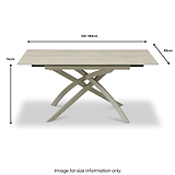 Nova Sintered Stone 140-180cm Ext Dining Table Trav Effect from Roseland Furniture