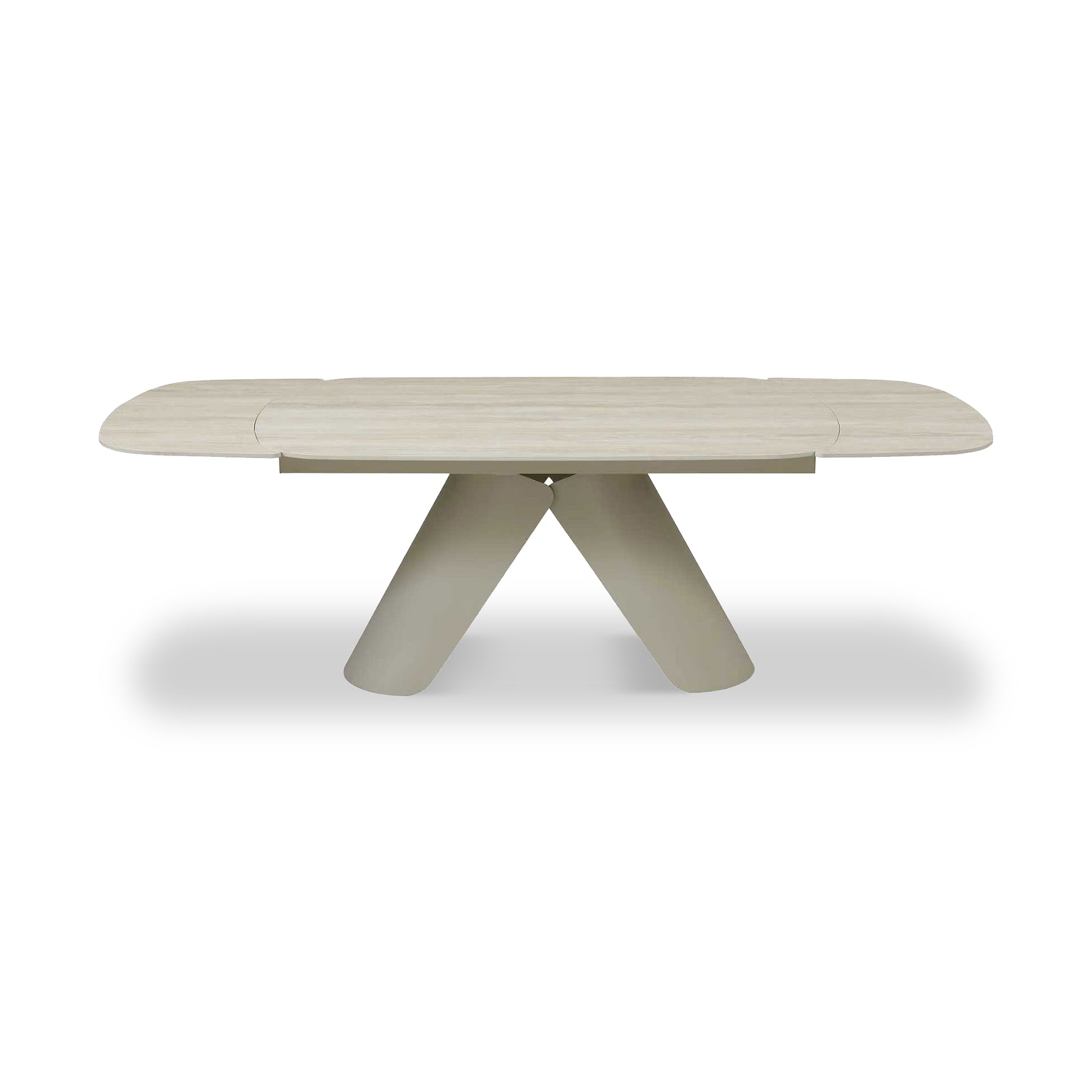 Nero Sintered Stone 160-240cm Ext Dining Table Trav Effect from Roseland Furniture