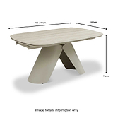 Nero Sintered Stone 160-240cm Ext Dining Table Trav Effect from Roseland Furniture