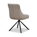 Elio 360 Swivel Dining Chair Beige Taupe PU Trim from Roseland Furniture