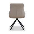Elio 360 Swivel Dining Chair Beige Taupe PU Trim from Roseland Furniture