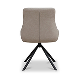 Elio 360 Swivel Dining Chair Beige Taupe PU Trim from Roseland Furniture