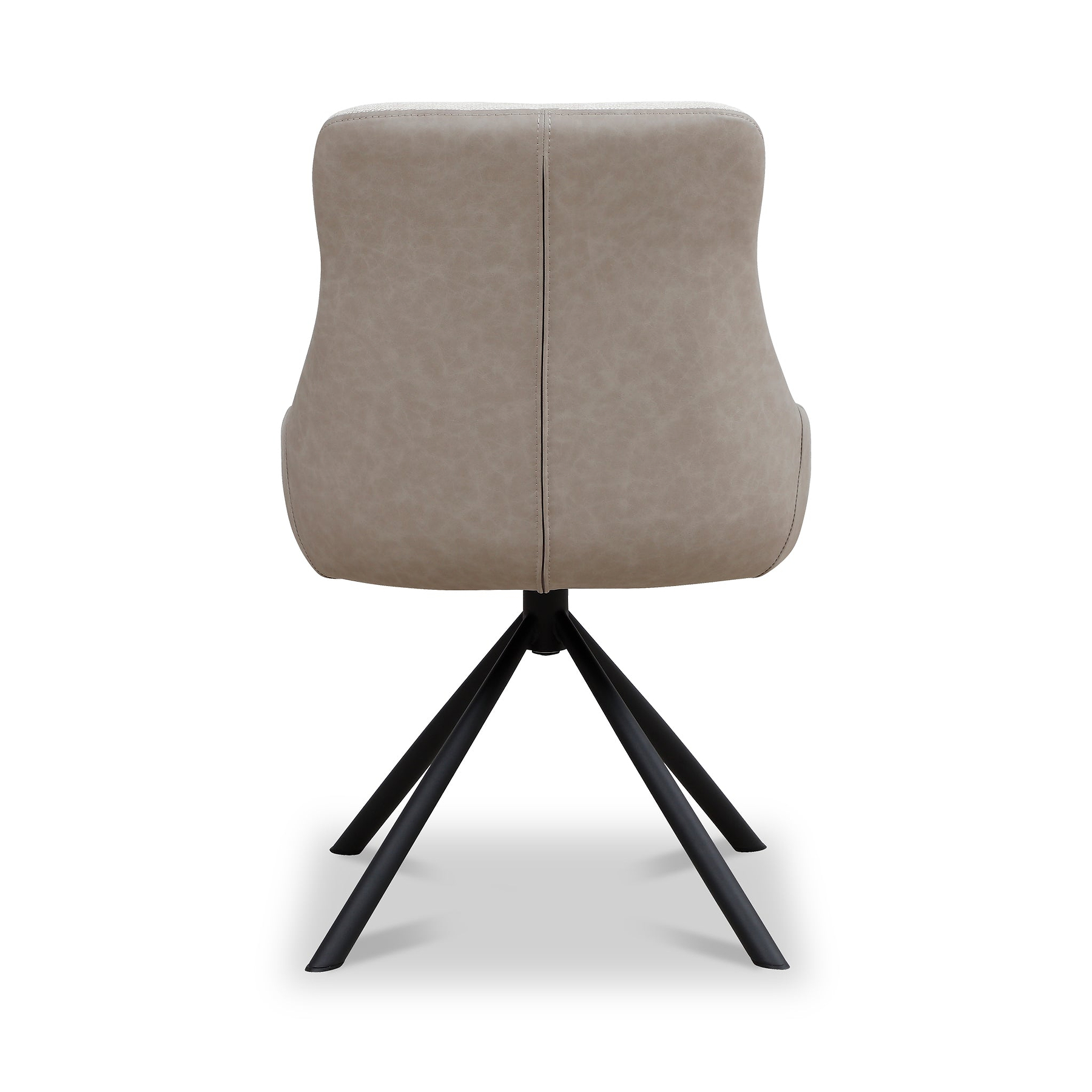 Elio 360 Swivel Dining Chair Beige Taupe PU Trim from Roseland Furniture