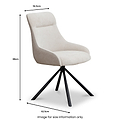 Elio 360 Swivel Dining Chair Beige Taupe PU Trim from Roseland Furniture