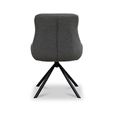 Elio 360 Swivel Dining Chair Green Dark Grey PU Trim from Roseland Furniture