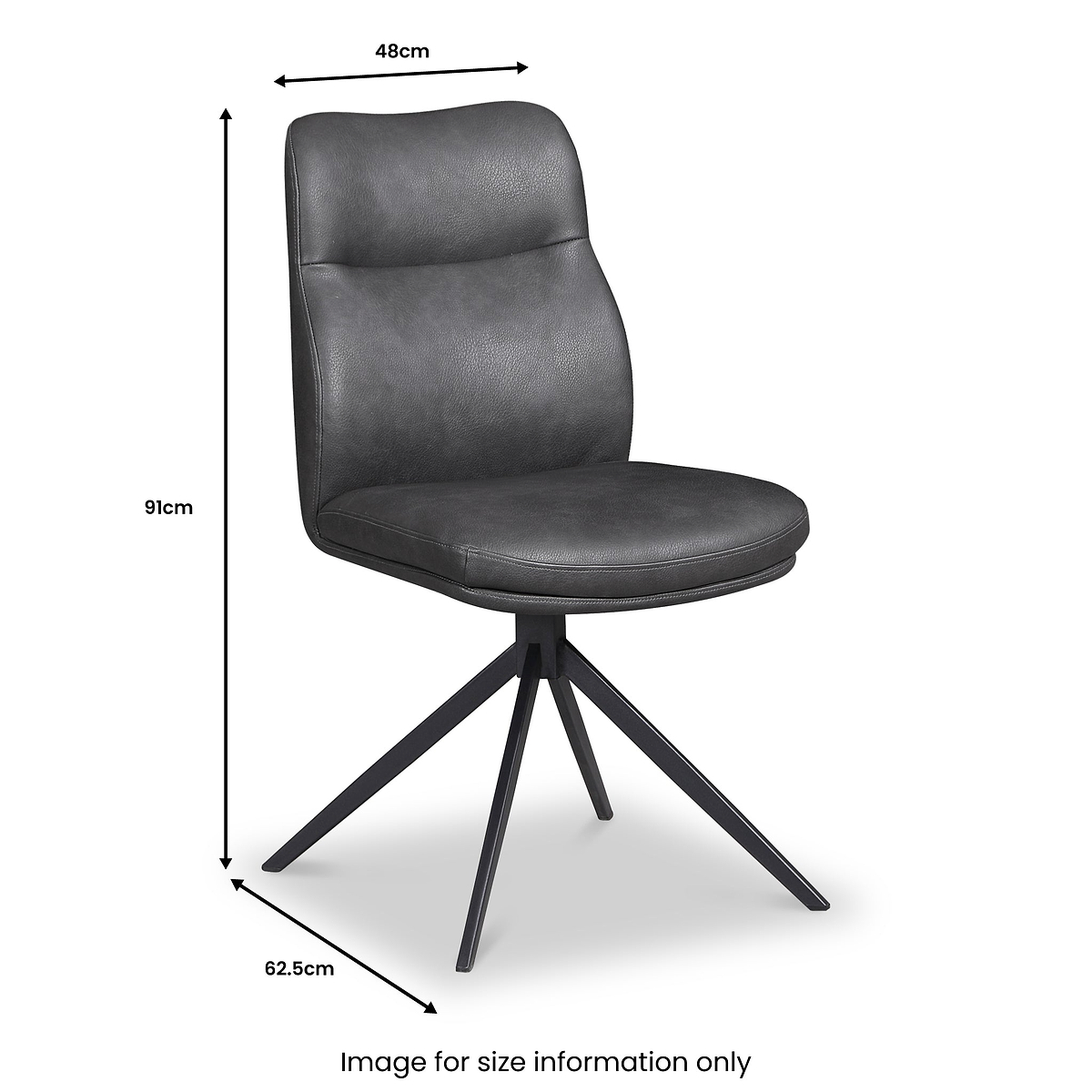 Lexi 180 Swivel PU Dining Chair from Roseland Furniture