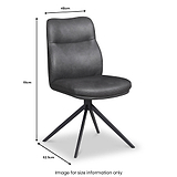 Lexi 180 Swivel PU Dining Chair from Roseland Furniture