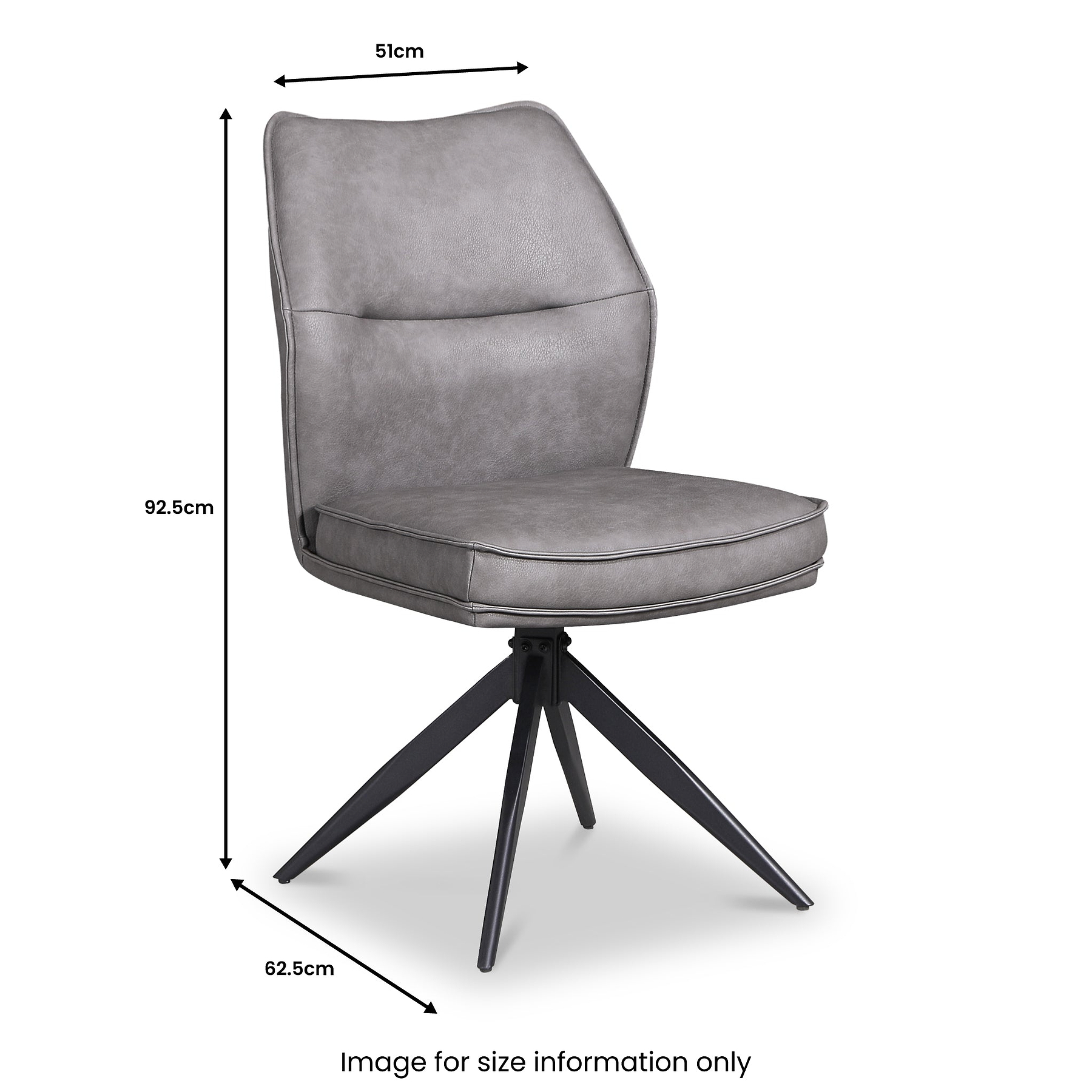Burton 180 PU Swivel Dining Chair from Roseland Furniture