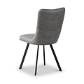 Galaxy Mid Grey Faux Suede Dining Chair from Roseland Furniture