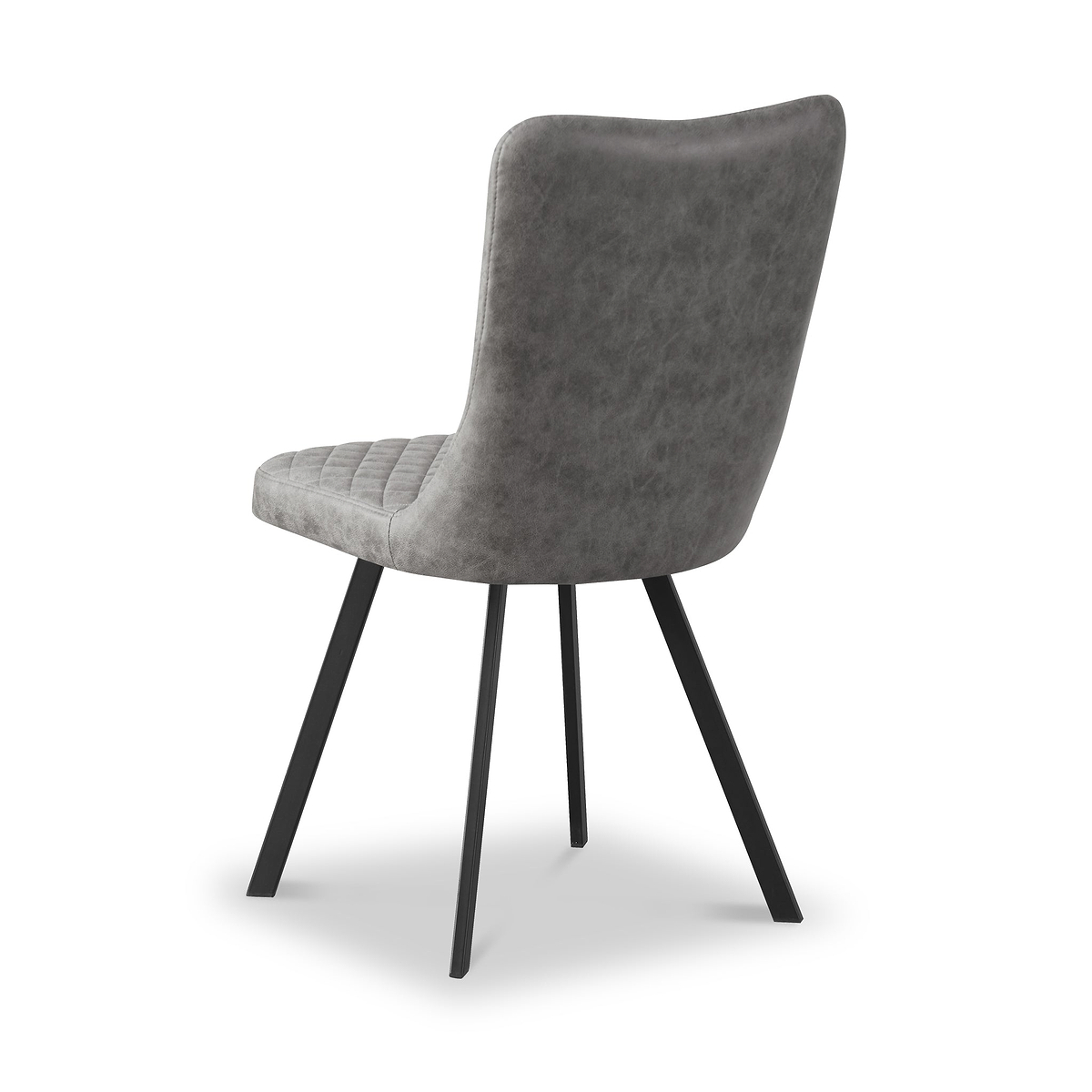 Galaxy Mid Grey Faux Suede Dining Chair from Roseland Furniture