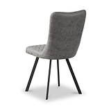 Galaxy Mid Grey Faux Suede Dining Chair from Roseland Furniture