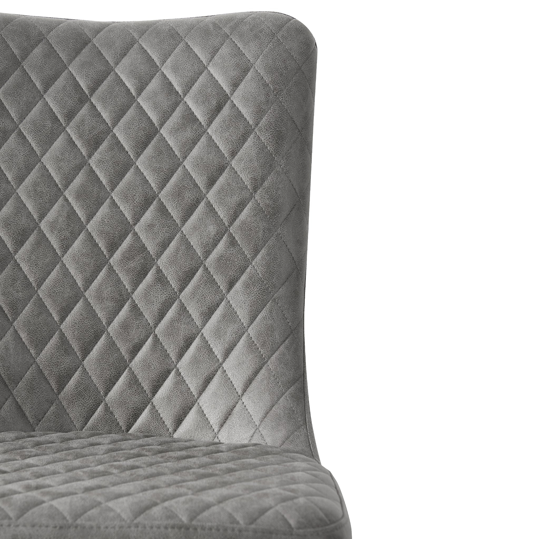 Galaxy Mid Grey Faux Suede Dining Chair from Roseland Furniture