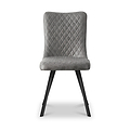 Galaxy Mid Grey Faux Suede Dining Chair from Roseland Furniture