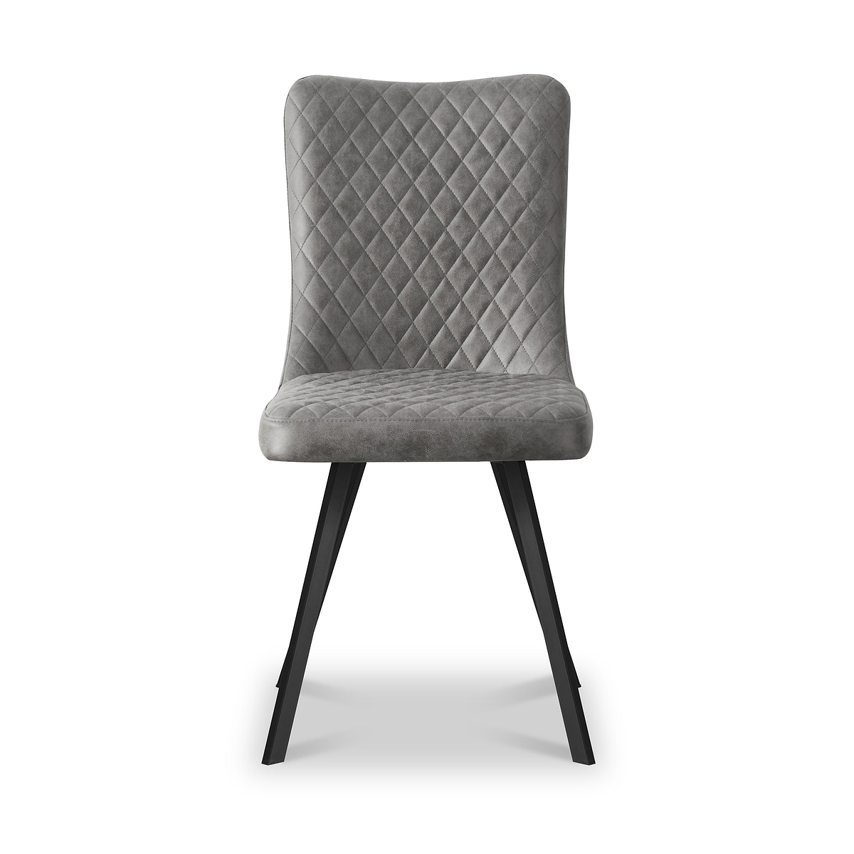 Galaxy Mid Grey Faux Suede Dining Chair from Roseland Furniture