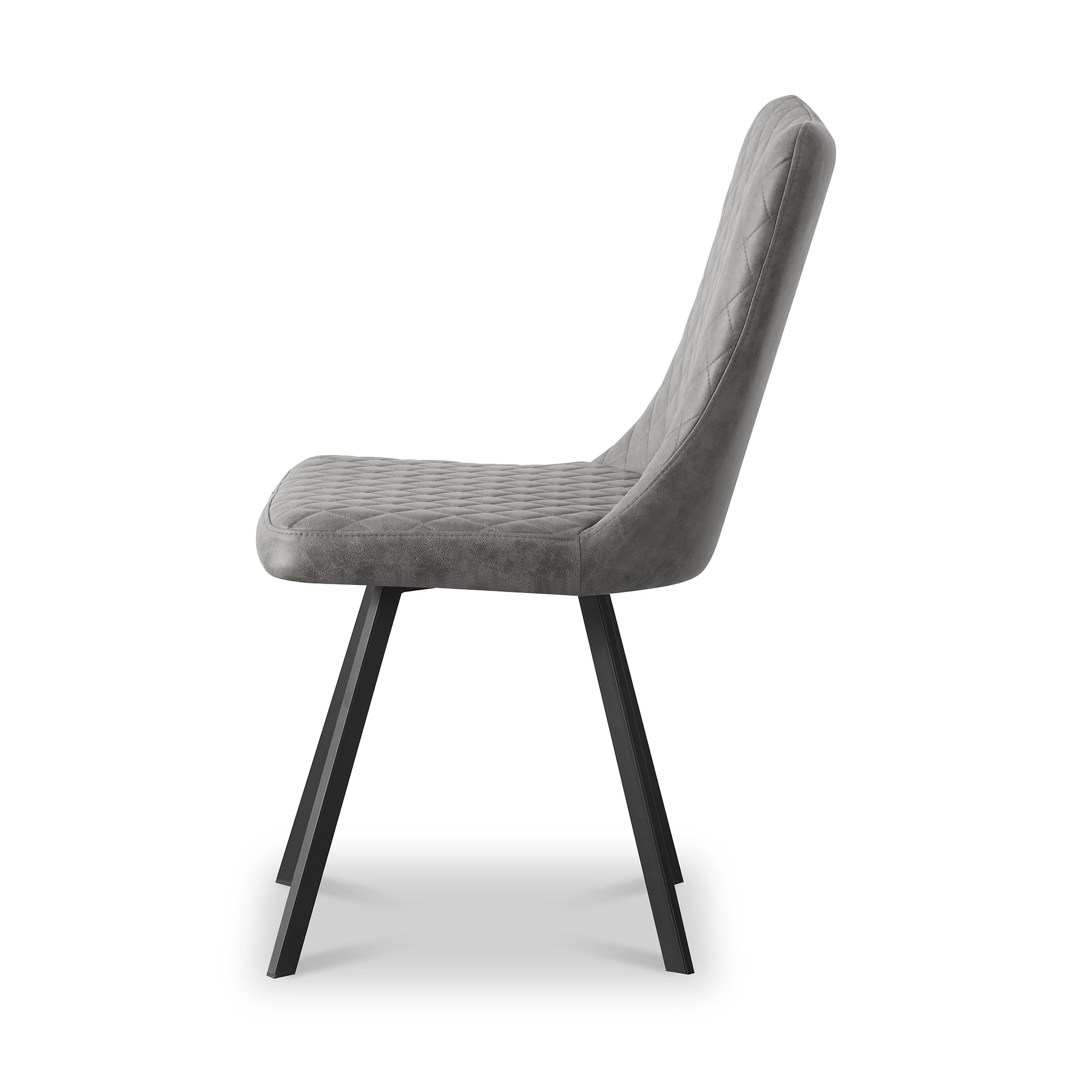 Galaxy Mid Grey Faux Suede Dining Chair from Roseland Furniture