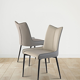 Stefan-Faux-Leather-Curved-Dining-Chair from Roseland Furniture