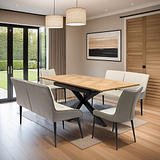 Stefan-Faux-Leather-Curved-Dining-Chair from Roseland Furniture
