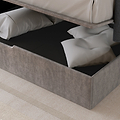 Princeton Slim Pleat Ottoman Bed Taupe from Roseland Furniture