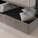 Princeton Slim Pleat Ottoman Bed Taupe from Roseland Furniture