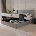 Princeton Slim Pleat Ottoman Bed Taupe from Roseland Furniture