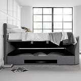 Henlie TV Ottoman Bed Frame Double Grey from Roseland Furniture