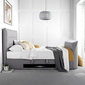 Navenby TV Ottoman Bed Frame Double Grey from Roseland Furniture