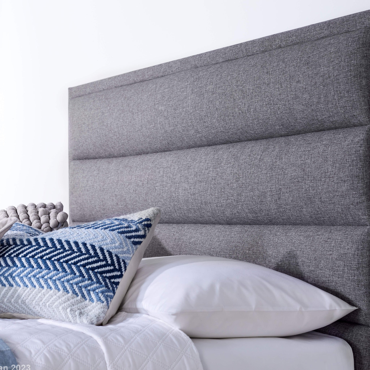 Belisse TV Ottoman Bed Frame Double Grey from Roseland Furniture