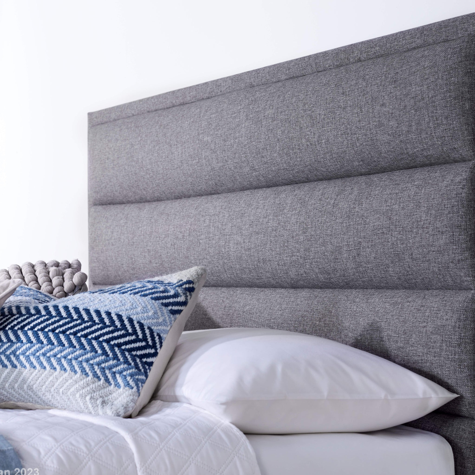 Belisse TV Ottoman Bed Frame Double Grey from Roseland Furniture